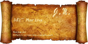 Jó Marina névjegykártya